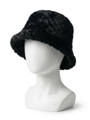 Chapeau cloche aspect fourrure hiver ajustable - Vue 1 - Chapeau cloche